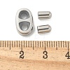 304 Stainless Steel Slider Stopper Beads and Cord End Caps STAS-P224-03P-2