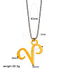 Punk Style 304 Stainless Steel Twelve Constellations Pendant Necklaces with Stainless Steel Tone Box Chains WGE8D8E-07-1