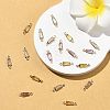SHEGRACE Brass Pave Cubic Zirconia Trapezoid Connector Charms XGRQ2O349-444G-4