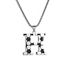 201 Stainless Steel Soccer Initial Pendant Necklacess for Men Women WG63E1E-02-1