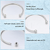 6Pcs Brass Cuff Bangle Making KK-BBC0022-74-5