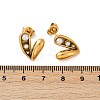 304 Stainless Steel Stud Earrings EJEW-G423-29A-G-5