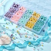 3300Pcs 15 Style Baking Painted Pearlized Glass Pearl Bead HY-YW0001-05-4