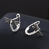 Brass Micro Pave Cubic Zirconia Dragonfly Hoop Earrings for Women WG01AB9-02-1