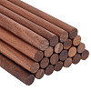 30Pcs Waxed Round Wooden Sticks WOOD-OC0004-51-1