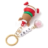 4Pcs 4 Styles Christmas Theme PVC Plastic Keychain KEYC-JKC00941-5