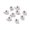 Anti-Tarnish Rhodium Plated 925 Sterling Silver Crimp Beads STER-D035-01P-1