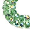 Electroplate Transparent Glass Beads Strands EGLA-A046-01C-04-2