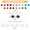 36Pcs 18 Style Star Two Tone Wiggle Googly Eyes Cabochons DIY Scrapbooking Crafts Toy Accessories GLAA-FH0001-57-2