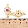 Brass Pave Cubic Zirconia Fold Over Clasps CU-CBAA6E8-13G-3