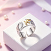 Brass Cuff Open Rings for Women WGD6E97-01-3