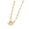 Brass Paperclip Chain Necklaces NJEW-JN03194-2