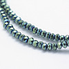 Electroplate Glass Beads Strands X-EGLA-J144-FP-A05-3
