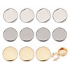 12Pcs 3 Colors Brass Cufflinks KK-GL0001-05-1