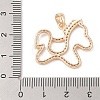 Brass Micro Pave Clear Cubic Zirconia Pendants KK-S388-20G-3