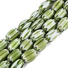 Handmade Millefiori Glass Barrel Beads LA-N002-07B-1