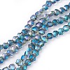 Electroplate Glass Beads Strands EGLA-F143-2