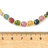 Natural Multicolor Tourmaline Faceted Graduated Beaded Necklaces NJEW-JN06618-01-4