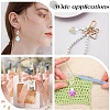 20Pcs Transparent Glass & ABS Plastic Pearl Butterfly Pendant Decorations HJEW-YW00269-6