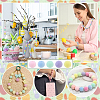 80Pcs 5 Colors Flocking Acrylic Beads MACR-PH0002-15-5