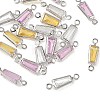 SHEGRACE Brass Pave Cubic Zirconia Trapezoid Connector Charms XGRQ2O597-444P-1