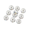 Brass Grade A Rhinestone Spacer Beads RB-A004-4-4