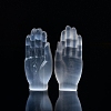 Buddha Hand with Eye Natural Selenite Figurines DJEW-PW0021-25-1