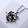 Retro Navy Style Pirate Skull Stainless Steel Punk Hip-hop Pendant Necklaces for Men JN9383-5