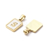 Ion Plating(IP) 304 Stainless Steel Pave Shell Pendants X-STAS-G327-01G-S-2