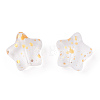Spray Painted Glass Beads LS-GLAA-R211-04-F03-4
