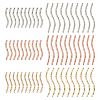 60Pcs 6 Style Rack Plating Brass Curved Tube Beads KK-BC0009-14-1