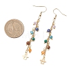 Natural Gemstone Dangle Earrings EJEW-JE06668-02-4