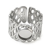 304 Stainless Steel Cuff Ring Components SA-CBA37BC-14A-P-2
