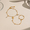 Saint Patrick's Day 304 Stainless Steel Four-Leaf Clover Slave Bracelets XA8249-4