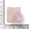 Natural Rose Quartz Sculpture Healing Crystal Merkaba Star Ornament G-C110-08G-3