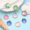 8Pcs 4 Colors Alloy Resin Pendants FIND-YW0003-76-5