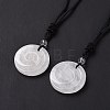 Adjustable Natural Quartz Crystal Vortex Pendant Necklace with Nylon Cord for Women NJEW-L171-05F-2