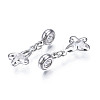 Rack Plating Alloy European Dangle Charms MPDL-N039-205S-2