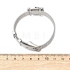 304 Stainless Steel Watch Band Chain Bracelets for Women Men BJEW-P386-09P-J-5