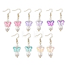 Glass & Shell Pearl & 304 Stainless Steel Dangle Earrings EJEW-JE07363-2