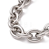 201 Stainless Steel Chunk Cable Chains Bracelet for Men Women X-BJEW-G618-04P-B01-2