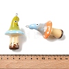 Autumn Theme Smiling Mushroom Porcrlain Big Pendants PORC-C012-01-3