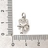 Brass Micro Pave Clear Cubic Zirconia Pendants KK-L225-031P-3