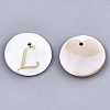 Natural Freshwater Shell Pendants SHEL-N027-04L-1