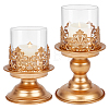 Iron Glass Candle Holder AJEW-WH0796-88A-1