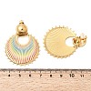 Flat Round 304 Stainless Steel Dangle Stud Earrings EJEW-A158-10G-3