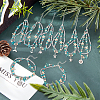 8Pcs 8 Style Synthetic Turquoise Starfish & Seed & Resin Beaded Double Layer Multi-strand Anklets Set AJEW-AN0001-03-7