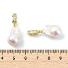 Natural Baroque Keshi Pearl Edison Pearl Pendants PALLOY-JF05285-4