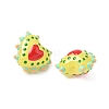 Baking Paint Glass Bumpy Beads Heart LAMP-V001-09A-3