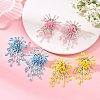 Glass Seed Beads Stud Earrings for Women EJEW-MZ00760-1